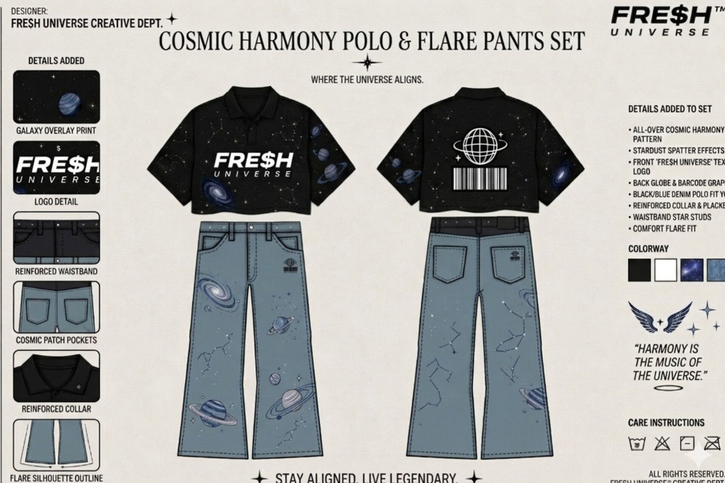 FRE$H UNIVERSE GALAXY SETS - FRE$H UNIVERSE™FRE$H UNIVERSE™FRE$H UNIVERSE GALAXY SETSTees and pantsFRE$H UNIVERSE™
