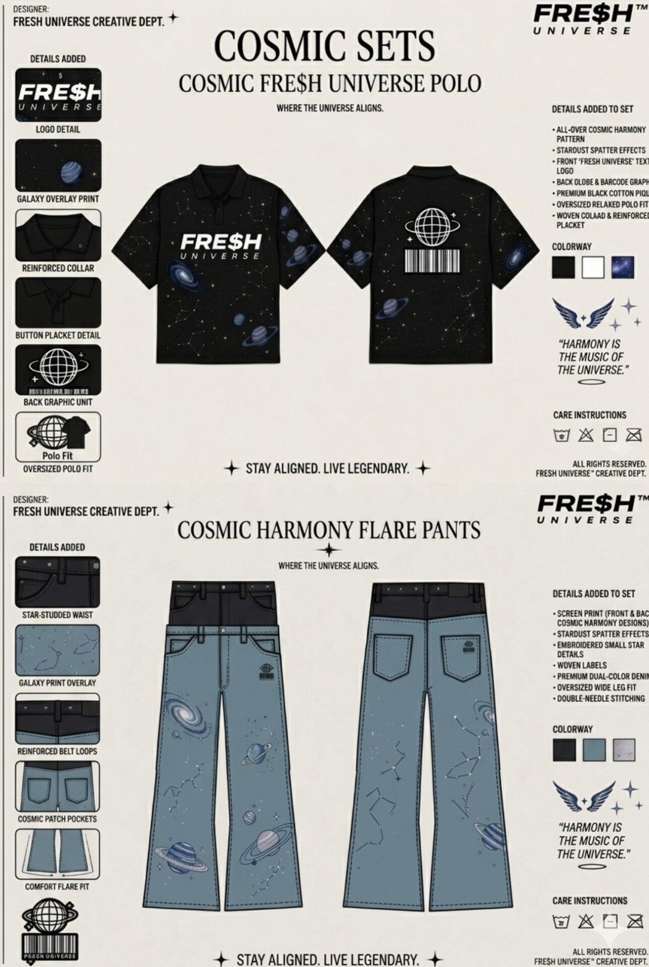 FRE$H UNIVERSE GALAXY SETS - FRE$H UNIVERSE™FRE$H UNIVERSE™FRE$H UNIVERSE GALAXY SETSTees and pantsFRE$H UNIVERSE™